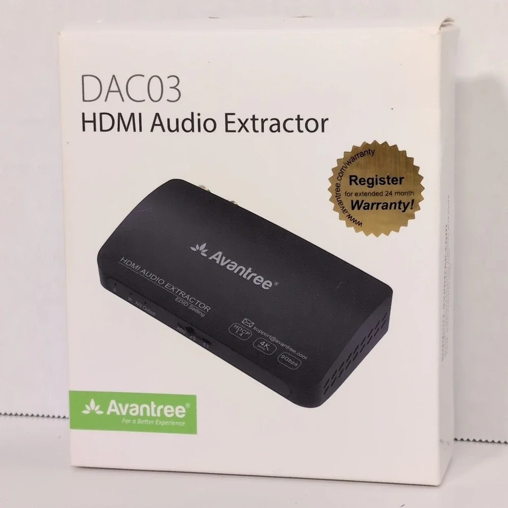 DAC03 HDMI Audio Extractor 1080P 4KUHD DAC03 By Avantree - Picture 2 of 5
